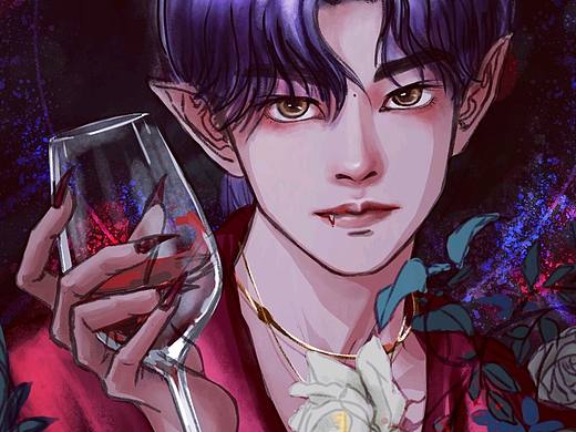 易烊千玺  红酒杯