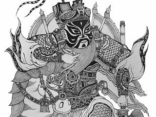 小磊新年画之门神（个人主页-ZNzQyMjgyOA==） - 单幅漫画 - 站酷设计师钢琴手小磊Apm300原创素材 - 站酷ZCOOL