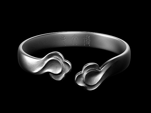 祥云 銀手鐲（個(gè)人主頁-ZMTQ4MTQ3MjA=） - 其他三維 - 站酷設(shè)計(jì)師sien_ink原創(chuàng)素材 - 站酷ZCOOL