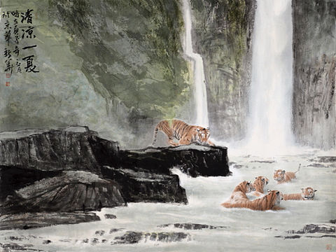 当代画虎名家葛新华作品欣赏