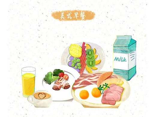 晓驻酒店菜单插画