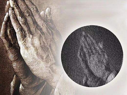 祈祷之手 绕线画