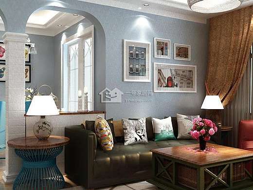 花果园M区.田园风格122平米三房二厅二卫清新装修效果图