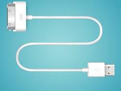 临摹APPLE苹果逼真数据线 提供源文件下载