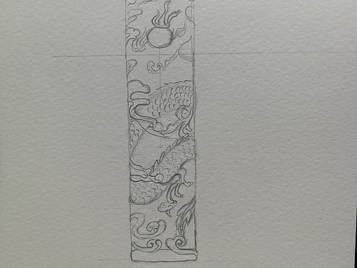 蜡雕断玉龙吊坠