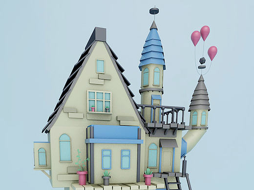 C4D小房子建模