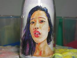 沙瓶画人物绘画（立体沙画）