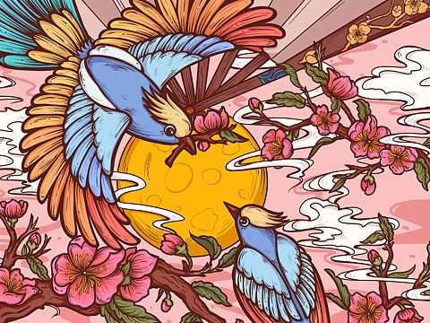 七夕该怎么过-喜鹊（个人主页-ZNjExODM1NDQ=） - 商业插画 - 站酷设计师洞洞幺li原创素材 - 站酷ZCOOL