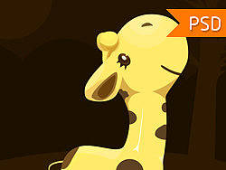 简单的可爱小鹿矢量图