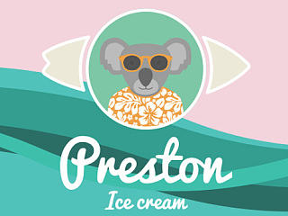 Preston - 全新冰淇淋品牌 (VI,店铺设计）（个人主页-ZNzMzMzA2NA==） - 品牌 - 站酷设计师CreativeCapital原创素材 - 站酷ZCOOL