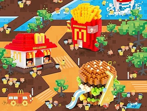 麦当劳 X nanoblock 系列创意海报