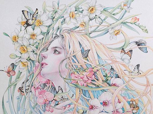 十二星座——水瓶座（重画的女孩版）