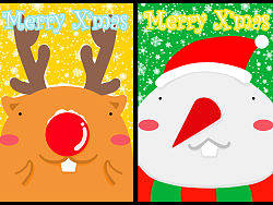 圣誕節(jié)明信片（個人主頁-ZMTgxMDIzNg==） - 商業(yè)插畫 - 站酷設(shè)計師紙巾原創(chuàng)素材 - 站酷ZCOOL