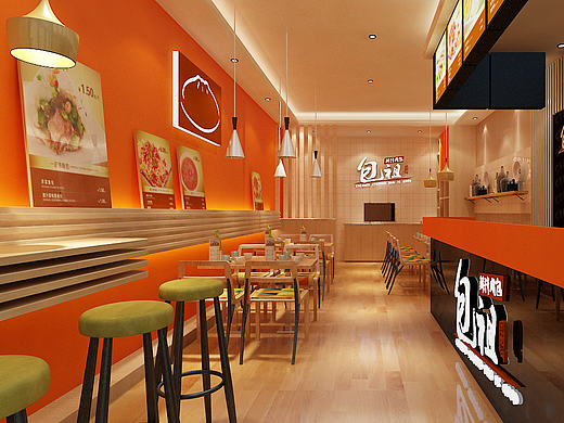 包子店面效果图 包子的新特色 餐饮设计