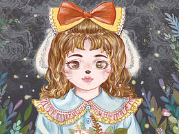 女孩与花壁纸