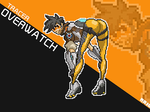 守望先鋒-獵空（個(gè)人主頁-ZMTY2MDk0MTI=） - 像素畫 - 站酷設(shè)計(jì)師J017本人原創(chuàng)素材 - 站酷ZCOOL