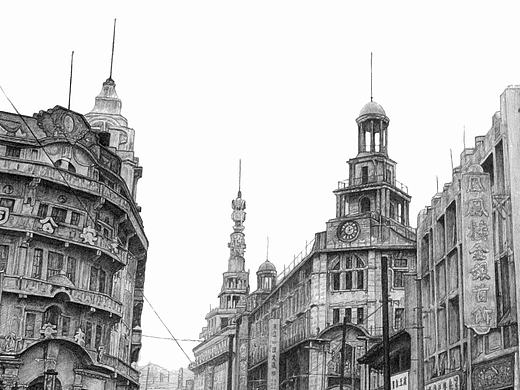 写实素描-老上海系列