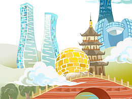 杭州文化消費(fèi)指南封面插畫