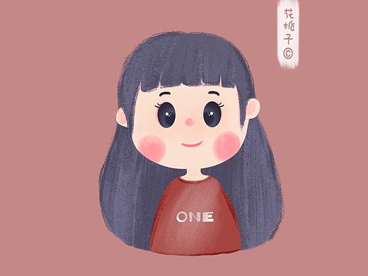 彩色女生可爱头像