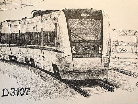 铁路 手绘。CRH1B型