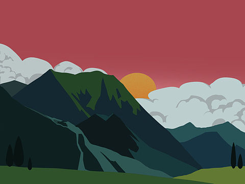 procreate扁平化练习