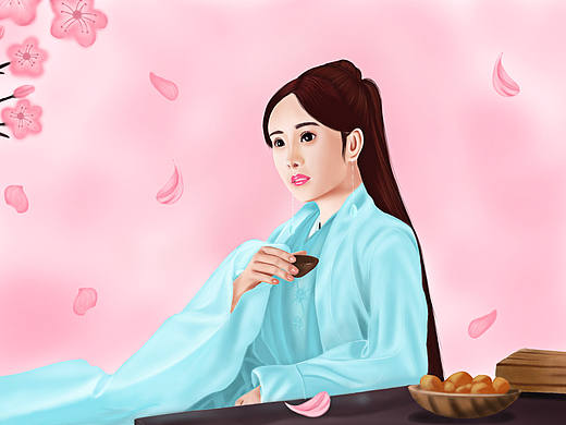 手繪白淺上神（楊冪）（個人主頁-ZMjA0OTg3MDg=） - 商業(yè)插畫 - 站酷設(shè)計(jì)師xudansj原創(chuàng)素材 - 站酷ZCOOL