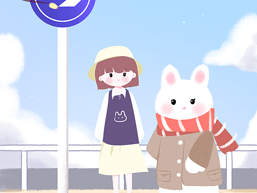 天气变冷了（个人主页-ZNTU4NDkwMDA=） - 商业插画 - 站酷设计师简小原创素材 - 站酷ZCOOL
