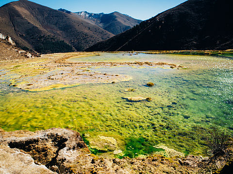 中国四川西部甘孜自治州华泉滩
