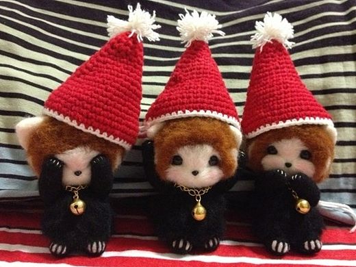 羊毛毡 不听 不看 不说 禅意