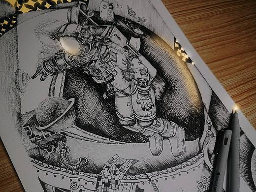 太空梦（个人主页-ZNDUxMTI3OTY=） - 创作习作 - 站酷设计师木三三三原创素材 - 站酷ZCOOL