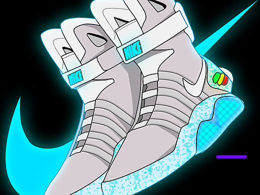 nike air mag 回到未来 球鞋插画