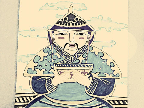 蒙古族/插画/