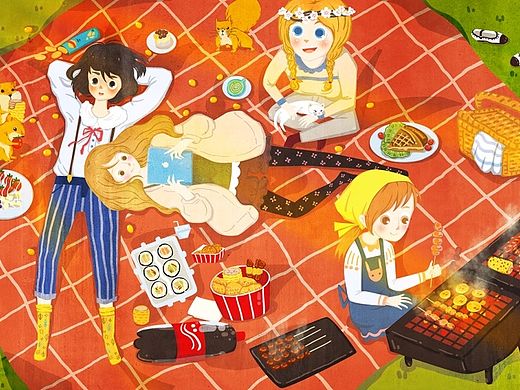 春天的气息（个人主页-ZMTA2MTY3Mjg=） - 商业插画 - 站酷设计师小花栗子原创素材 - 站酷ZCOOL