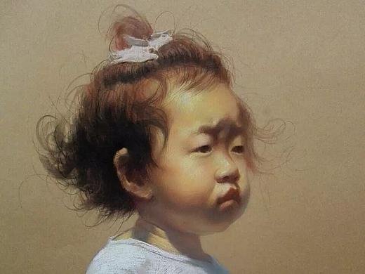 色粉笔-儿童素描头像系列二