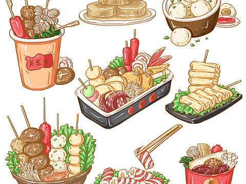 美食插画