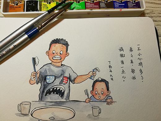 哥哥和弟弟的日常（个人主页-ZMjQ3Mzg5Njg=） - 儿童插画 - 站酷设计师欢喜团子原创素材 - 站酷ZCOOL