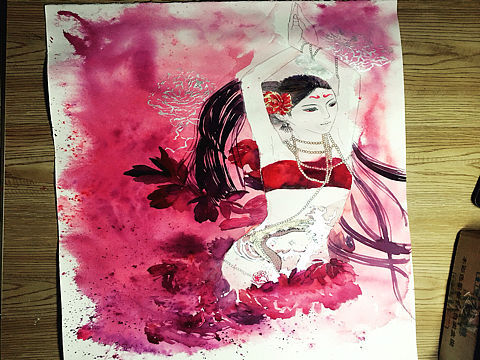 水彩表现方式临摹张小白插画