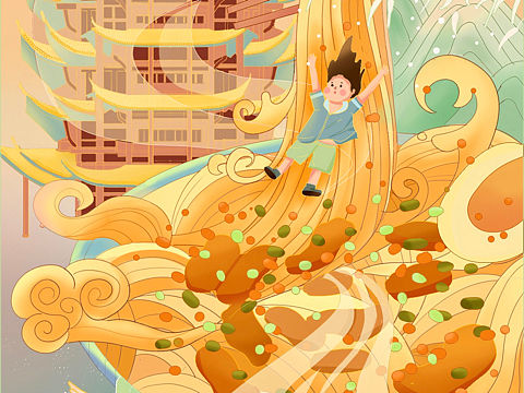 武漢國(guó)潮插畫（個(gè)人主頁-ZNTQzNzc5OTI=） - 創(chuàng)作習(xí)作 - 站酷設(shè)計(jì)師你何兄原創(chuàng)素材 - 站酷ZCOOL