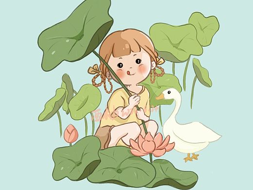 卡通插画小场景