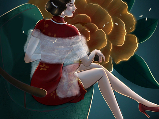 手绘小雏菊女生头像