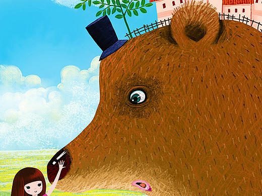 画儿晴天 插画熊-英xiong联盟