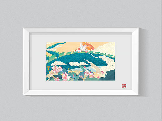 《中国神怪》系列插画作品）——九尾狐