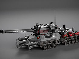 《红色警戒2》苏军载具“天启坦克”建模渲染