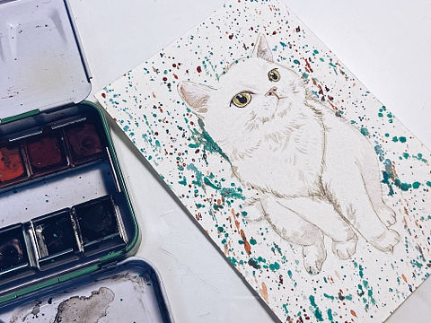 水彩画猫。不定时更新。（个人主页-ZNDE4Nzg2ODg=） - 艺术插画 - 站酷设计师许拼命原创素材 - 站酷ZCOOL