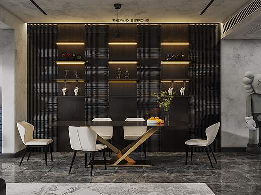 现代黑白灰 客餐厅