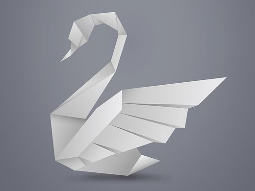 AI折纸天鹅练习（个人主页-ZMTI0OTY1MTY=） - 图标 - 站酷设计师hi_Juliet原创素材 - 站酷ZCOOL