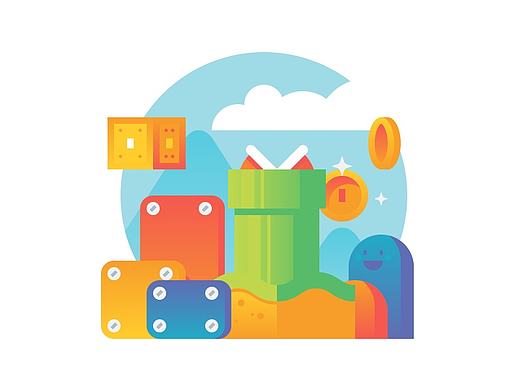 彩色建筑物@Justin Mezzell - 臨摹練習(xí)（個(gè)人主頁(yè)-ZMjAyMTg5MzY=） - APP界面 - 站酷設(shè)計(jì)師嗑瓜子de土撥鼠原創(chuàng)素材 - 站酷ZCOOL