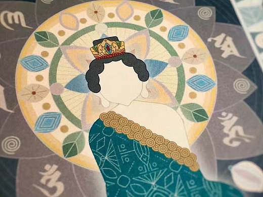 普贤菩萨 - 插画