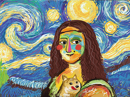 爱的蒙娜丽莎与梵高的星空