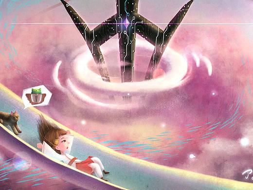 小黑猫与小女孩-神秘部落